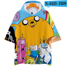 Load image into Gallery viewer, Adventure Time Finn And Jake The Dog Face T Shirt Men Women Fashion 3d Hoodie T-shirt Harajuku Streetwear Tshirt Tops Clothes
