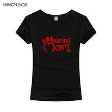 Load image into Gallery viewer, Rescue Mom Dog Cat Paw Print Women Tshirt Cotton Casual Funny T Shirt For Lady Girl Harajuku Top Tee Camiseta Femenina
