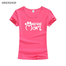 Load image into Gallery viewer, Rescue Mom Dog Cat Paw Print Women Tshirt Cotton Casual Funny T Shirt For Lady Girl Harajuku Top Tee Camiseta Femenina
