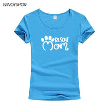 Load image into Gallery viewer, Rescue Mom Dog Cat Paw Print Women Tshirt Cotton Casual Funny T Shirt For Lady Girl Harajuku Top Tee Camiseta Femenina
