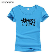 Load image into Gallery viewer, Rescue Mom Dog Cat Paw Print Women Tshirt Cotton Casual Funny T Shirt For Lady Girl Harajuku Top Tee Camiseta Femenina
