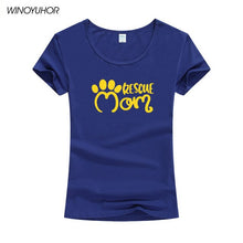 Load image into Gallery viewer, Rescue Mom Dog Cat Paw Print Women Tshirt Cotton Casual Funny T Shirt For Lady Girl Harajuku Top Tee Camiseta Femenina
