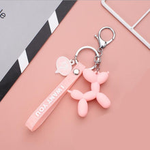 Load image into Gallery viewer, New Fashion Stereo Cute Balloon Dog Keychain Key ring Creative Cartoon Mobile Phone Bag Car Pendant Fun Keychain
