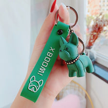 Load image into Gallery viewer, Fashion Punk French Bulldog Keychain PU Leather Dog Keychains for Women Bag Pendant Jewelry Trinket Men&#39;s Car Key Ring Key Chain
