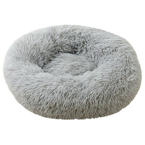 Dog Bed Round Plush Basket Kennel Cat House Winter Warm Pet House Sleeping Bag Cats Nest