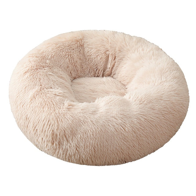 Dog Bed Round Plush Basket Kennel Cat House Winter Warm Pet House Sleeping Bag Cats Nest