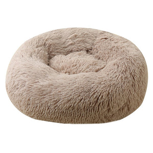 Dog Bed Round Plush Basket Kennel Cat House Winter Warm Pet House Sleeping Bag Cats Nest