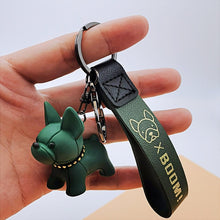 Load image into Gallery viewer, Fashion Punk French Bulldog Keychain PU Leather Dog Keychains for Women Bag Pendant Jewelry Trinket Men&#39;s Car Key Ring Key Chain
