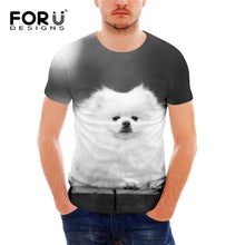 Load image into Gallery viewer, FORUDESIGNS German Shepherd Dog Print T Shirts Men Summer O-Neck Top Tee Shirt Black Casual Breathable Short Sleeve Tshirt Male
