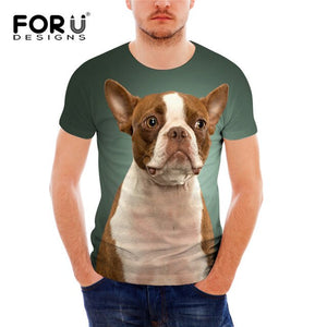 FORUDESIGNS German Shepherd Dog Print T Shirts Men Summer O-Neck Top Tee Shirt Black Casual Breathable Short Sleeve Tshirt Male