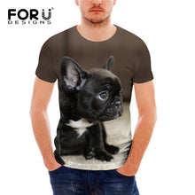 Load image into Gallery viewer, FORUDESIGNS German Shepherd Dog Print T Shirts Men Summer O-Neck Top Tee Shirt Black Casual Breathable Short Sleeve Tshirt Male
