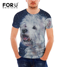 Load image into Gallery viewer, FORUDESIGNS German Shepherd Dog Print T Shirts Men Summer O-Neck Top Tee Shirt Black Casual Breathable Short Sleeve Tshirt Male
