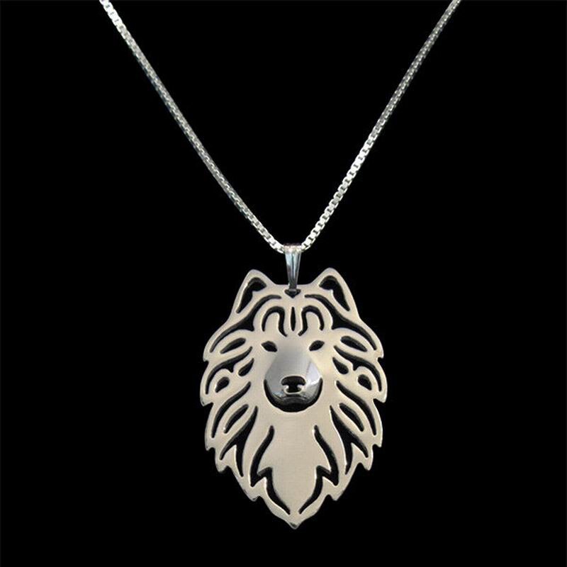 Hot Sale Metal Alloy Pet Pendant Necklaces Women Jewelry Samoyed Dog Necklaces Drop Shipping