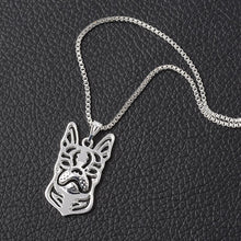 Load image into Gallery viewer, Hollow Fine Art Little Boston Terrier Pendant Necklace Collares Mujer Perro Dog Pendant Necklace for Women Cheap Birthday Gifts
