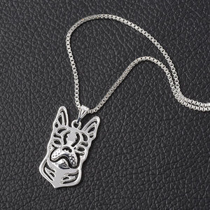 Hollow Fine Art Little Boston Terrier Pendant Necklace Collares Mujer Perro Dog Pendant Necklace for Women Cheap Birthday Gifts